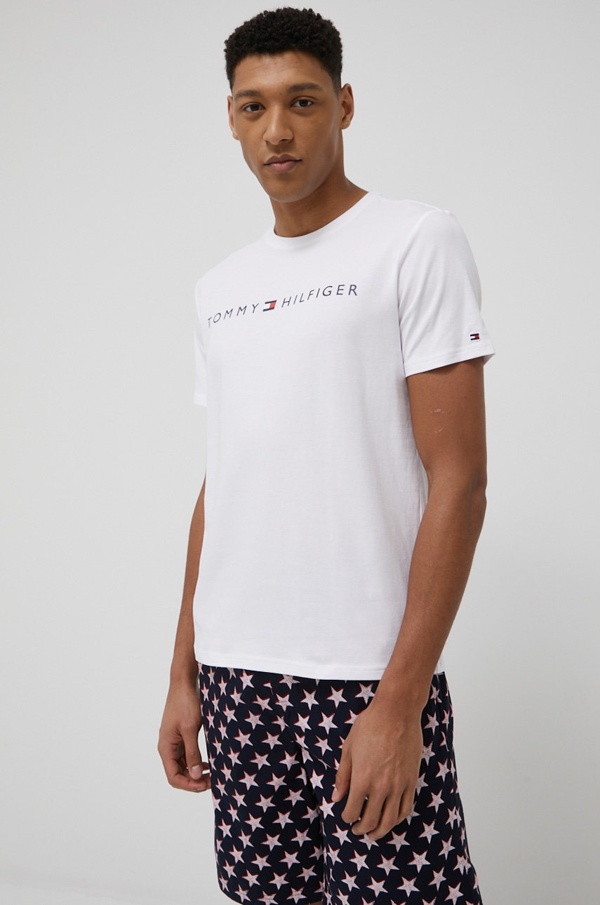 

Пижама Tommy Hilfiger мужская цвет белый с принтом