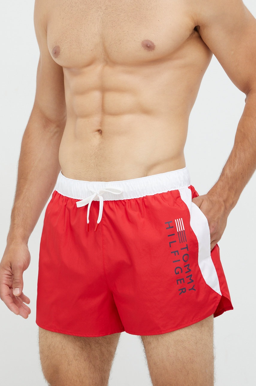 

Плувни шорти Tommy Hilfiger в червено, Червен