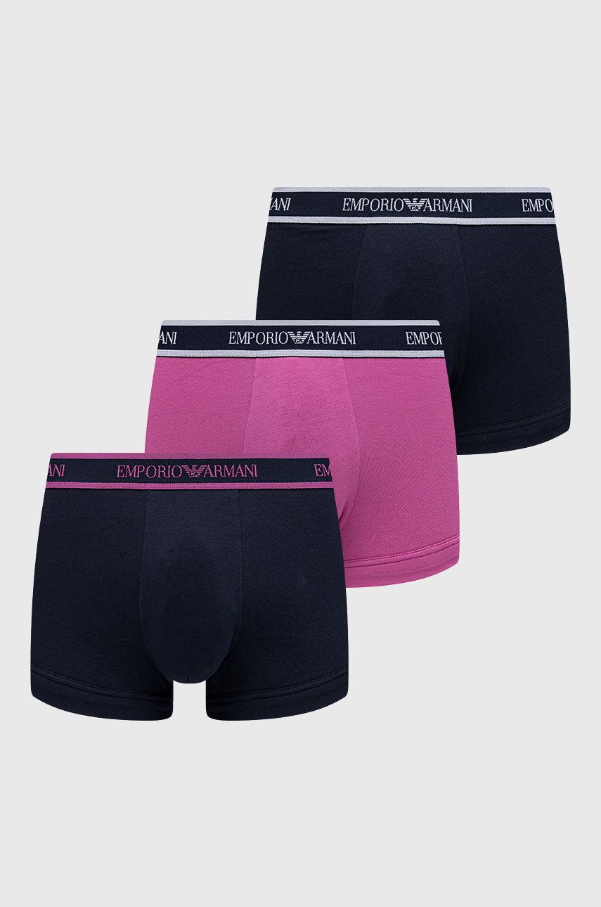 Emporio Armani Underwear Boxeri (3-pack) bărbați, culoarea albastru marin 2023 ❤️ Pret Super answear imagine noua 2022