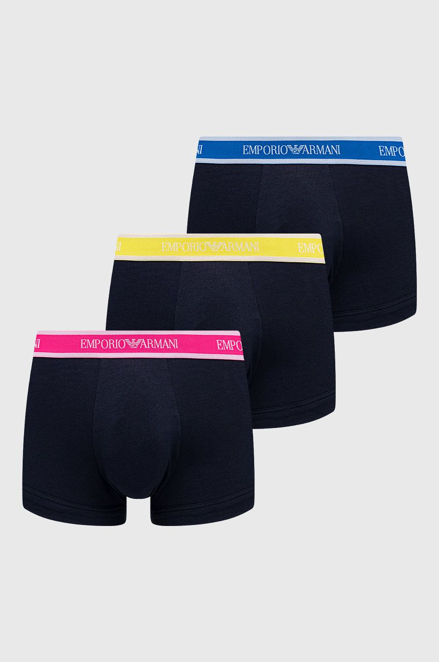 Emporio Armani Underwear Boxeri (3-pack) bărbați, culoarea albastru marin 2023 ❤️ Pret Super answear imagine noua 2022