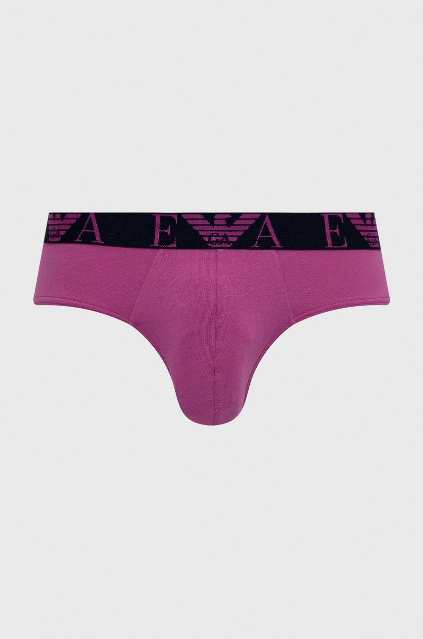 

Слипы Emporio Armani Underwear (3-pack) мужское цвет фиолетовый