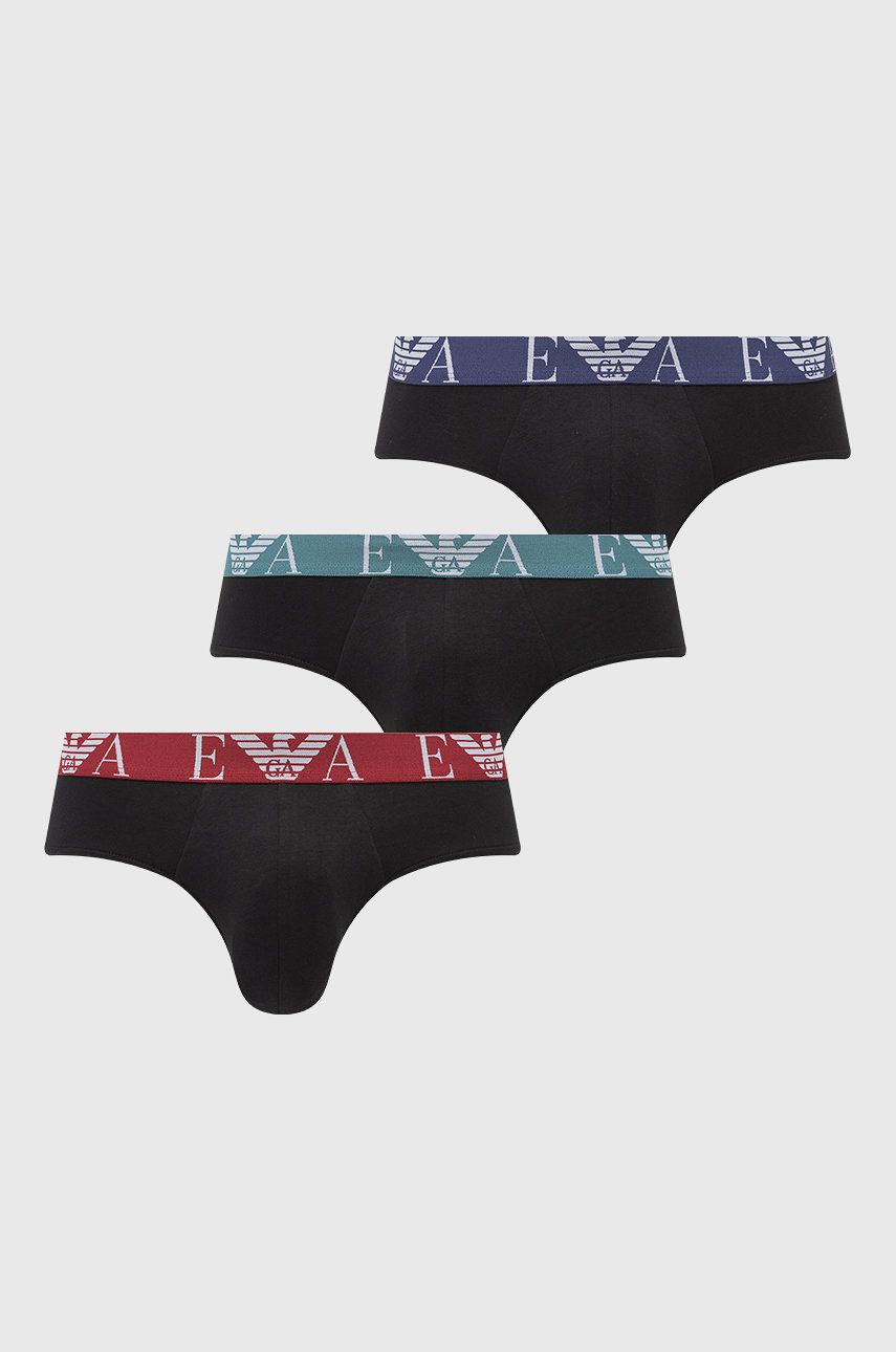Emporio Armani Underwear Slipy (3-pack) męskie kolor czarny