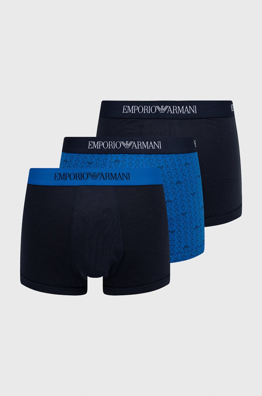 

Памучни боксерки Emporio Armani Underwear в тъмносиньо, Тъмносин