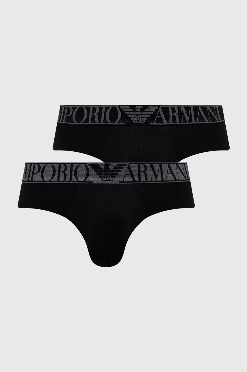 

Слипове Emporio Armani Underwear (2 чифта) мъжки в черно, Черен