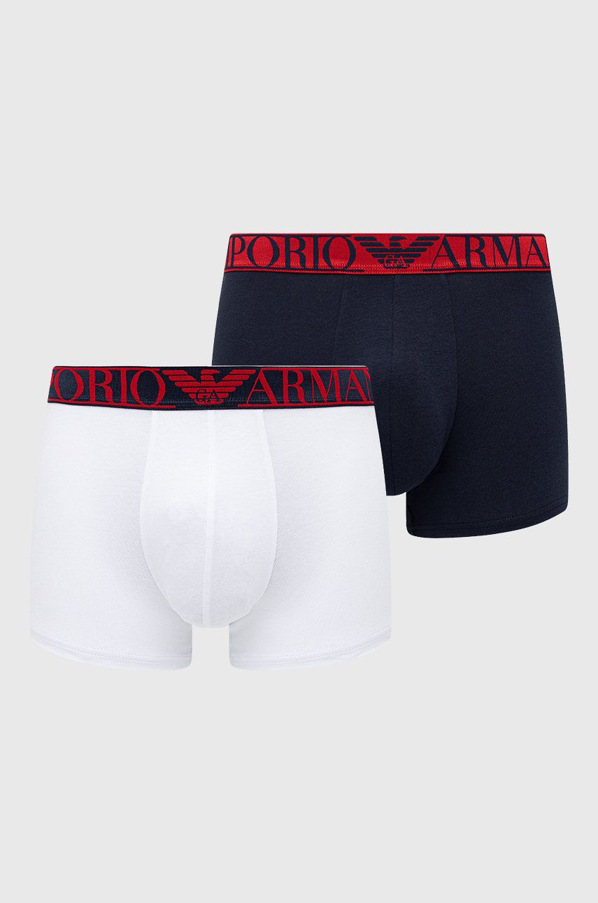 Emporio Armani Underwear boxeri barbati, culoarea alb answear.ro