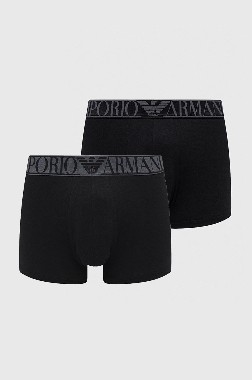 

Боксерки Emporio Armani Underwear (2 чифта) мъжки в черно, Черен