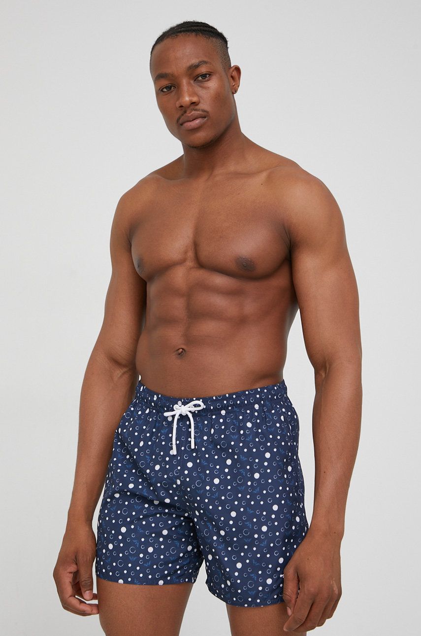 Emporio Armani Underwear pantaloni scurti de baie culoarea albastru marin answear.ro