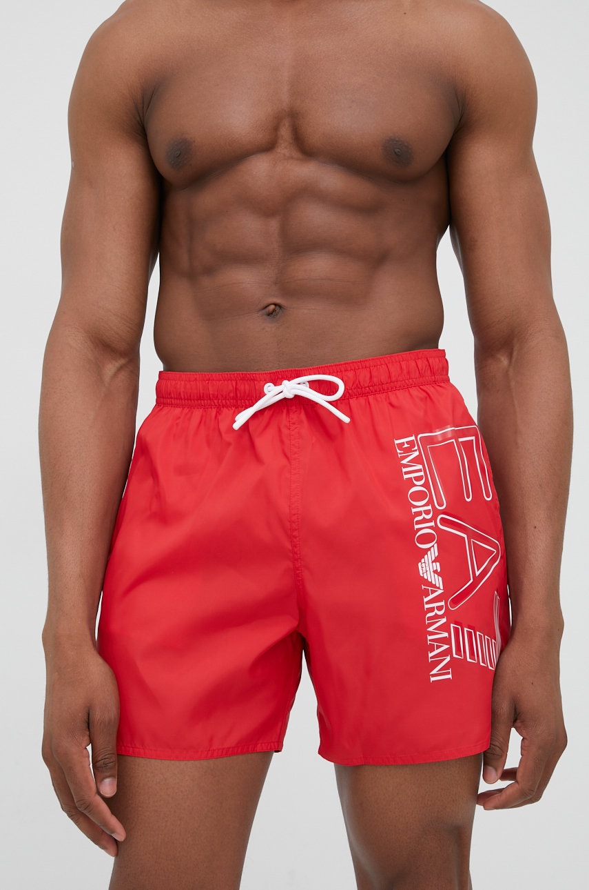 

Купальные шорты EA7 Emporio Armani цвет красный