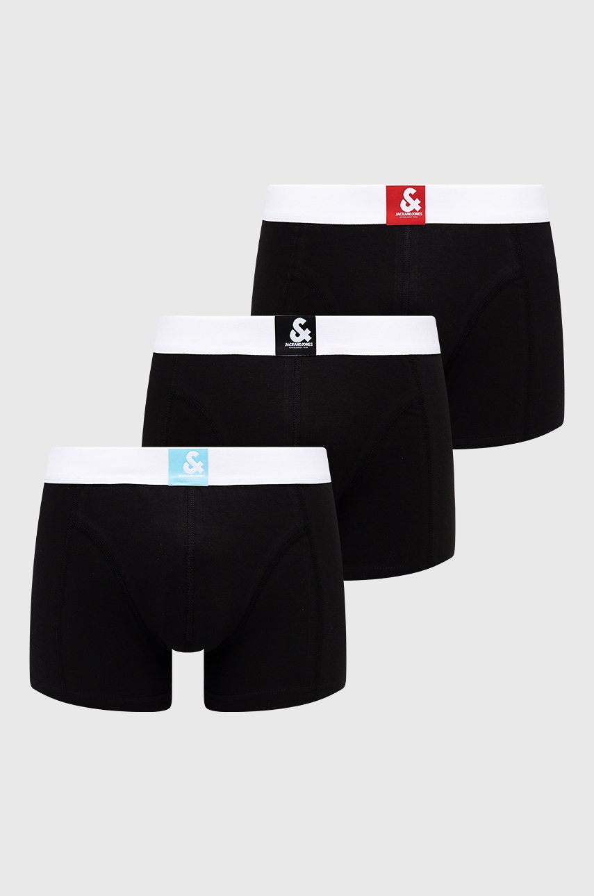 

Боксерки Jack & Jones (3 чифта) мъжки в черно, Черен