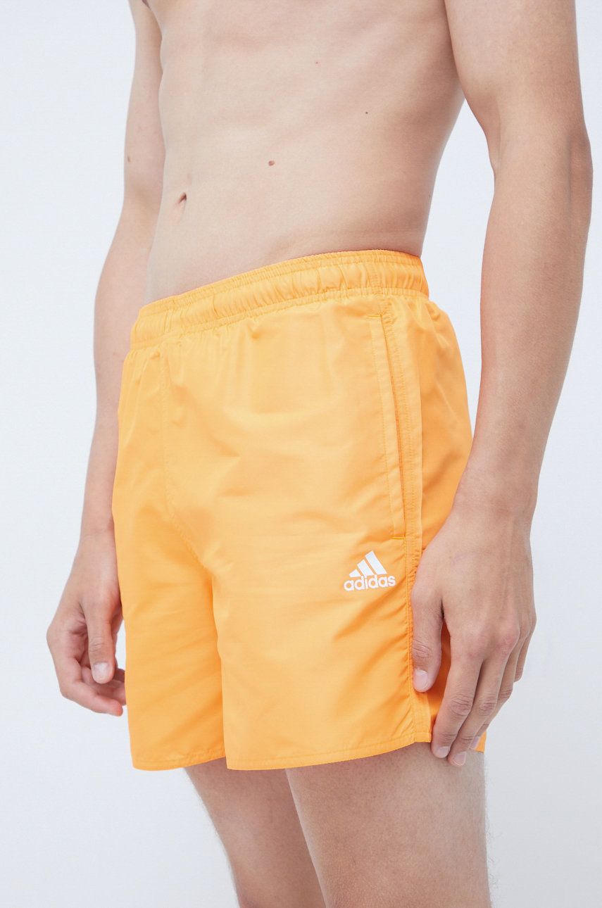 adidas Performance pantaloni scurti de baie Solid HA0375 culoarea portocaliu
