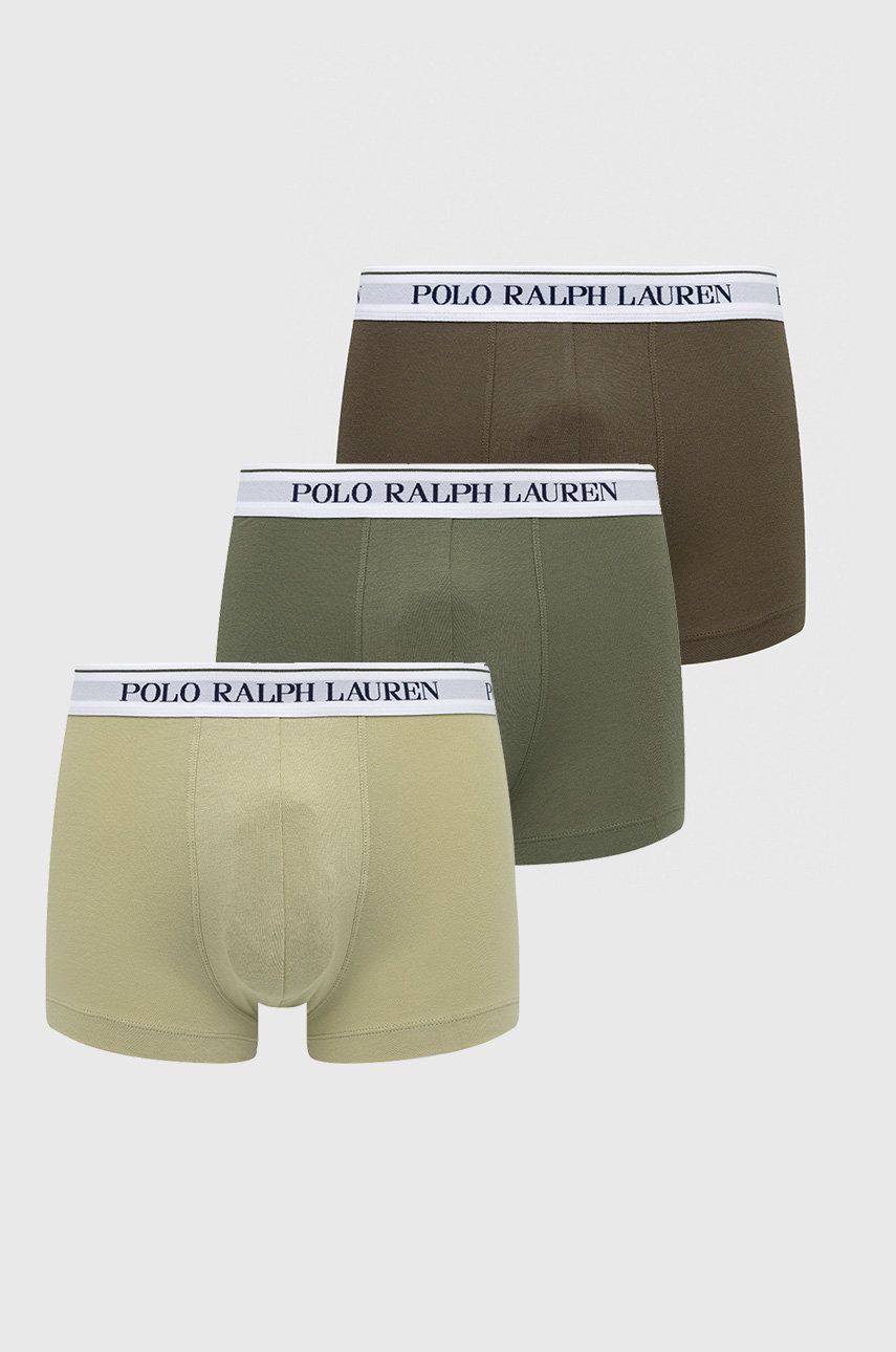 Levně Boxerky Polo Ralph Lauren (3-pack) pánské, zelená barva, 714830299047