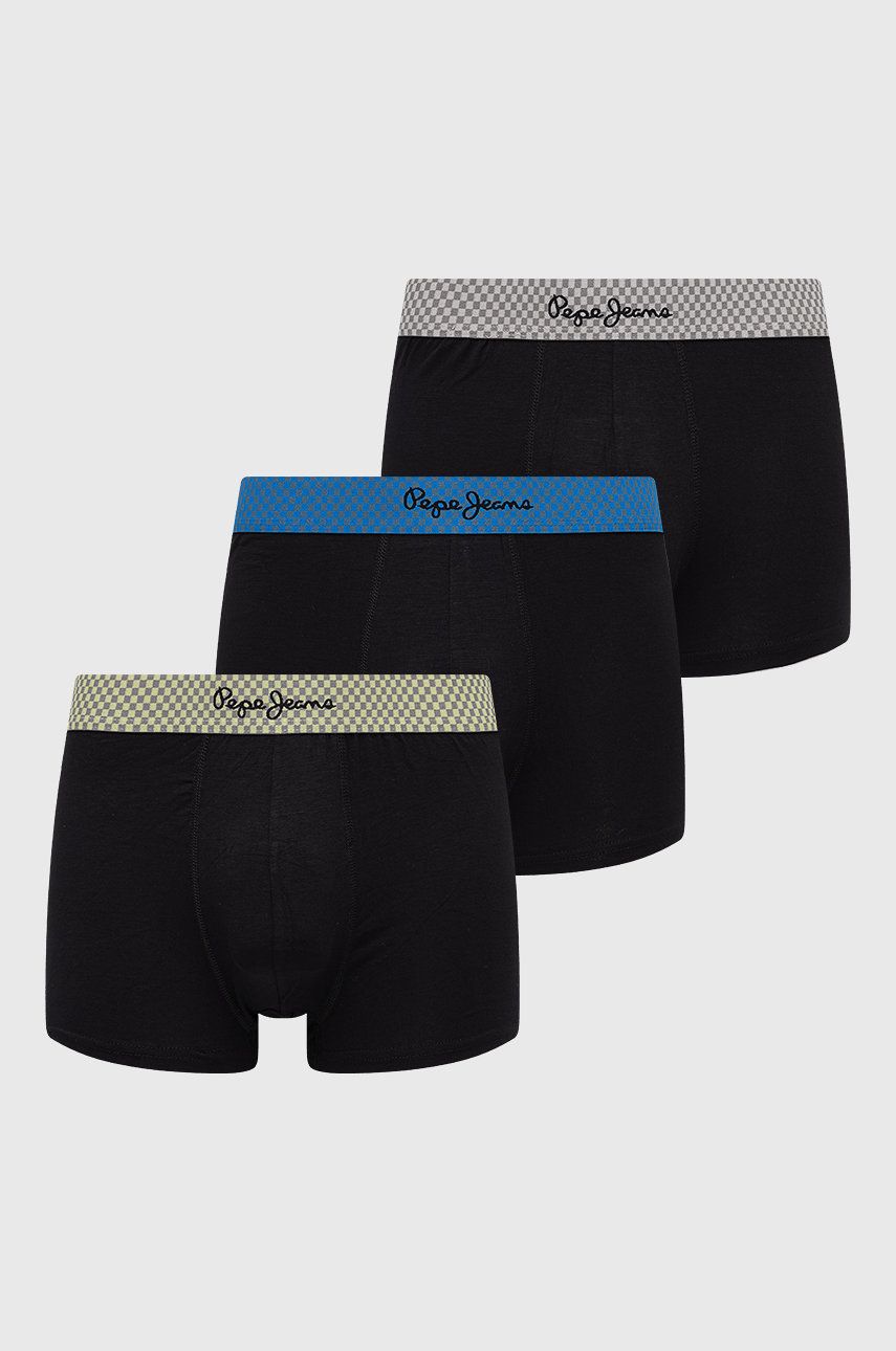 Pepe Jeans bokserki BRANDO (3-pack) męskie kolor czarny