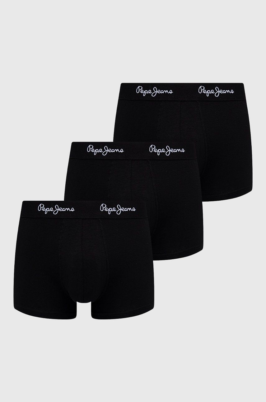 Pepe Jeans boxeri Wray (3-pack) barbati, culoarea negru (3-pack) imagine noua