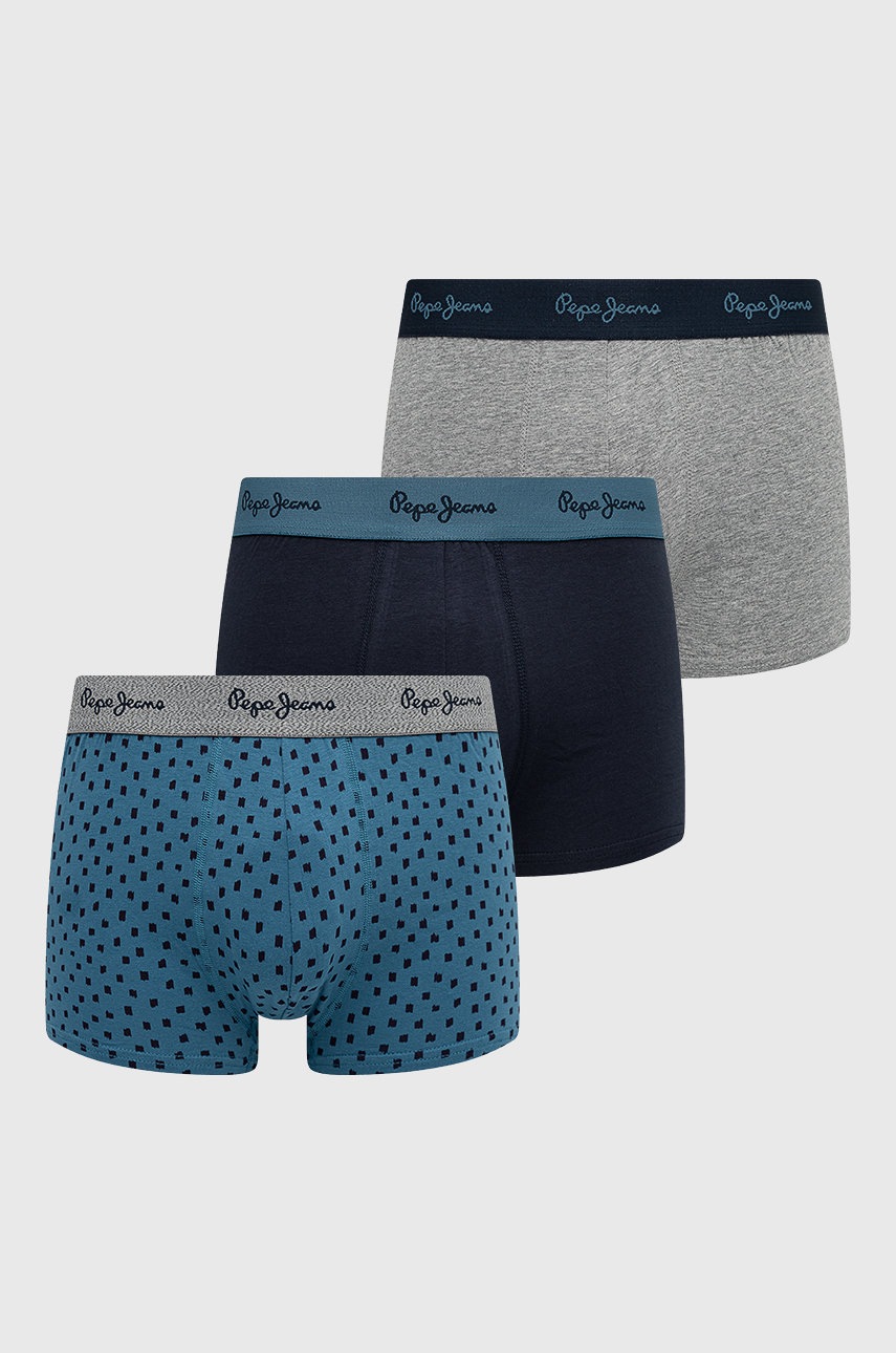 

Боксерки Pepe Jeans Woodrow (3 чифта) мъжки в тъмносиньо, Тъмносин