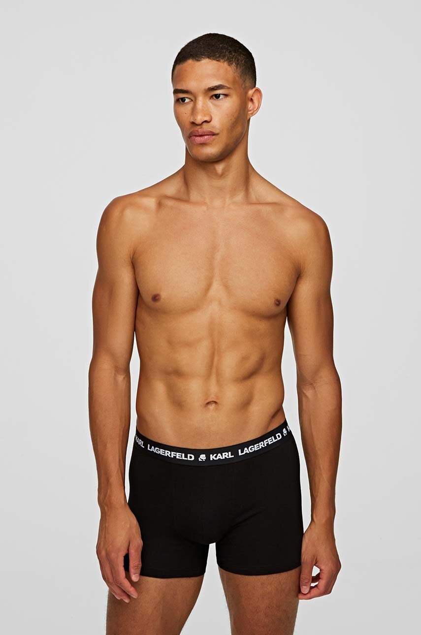 Levně Boxerky Karl Lagerfeld pánské, černá barva