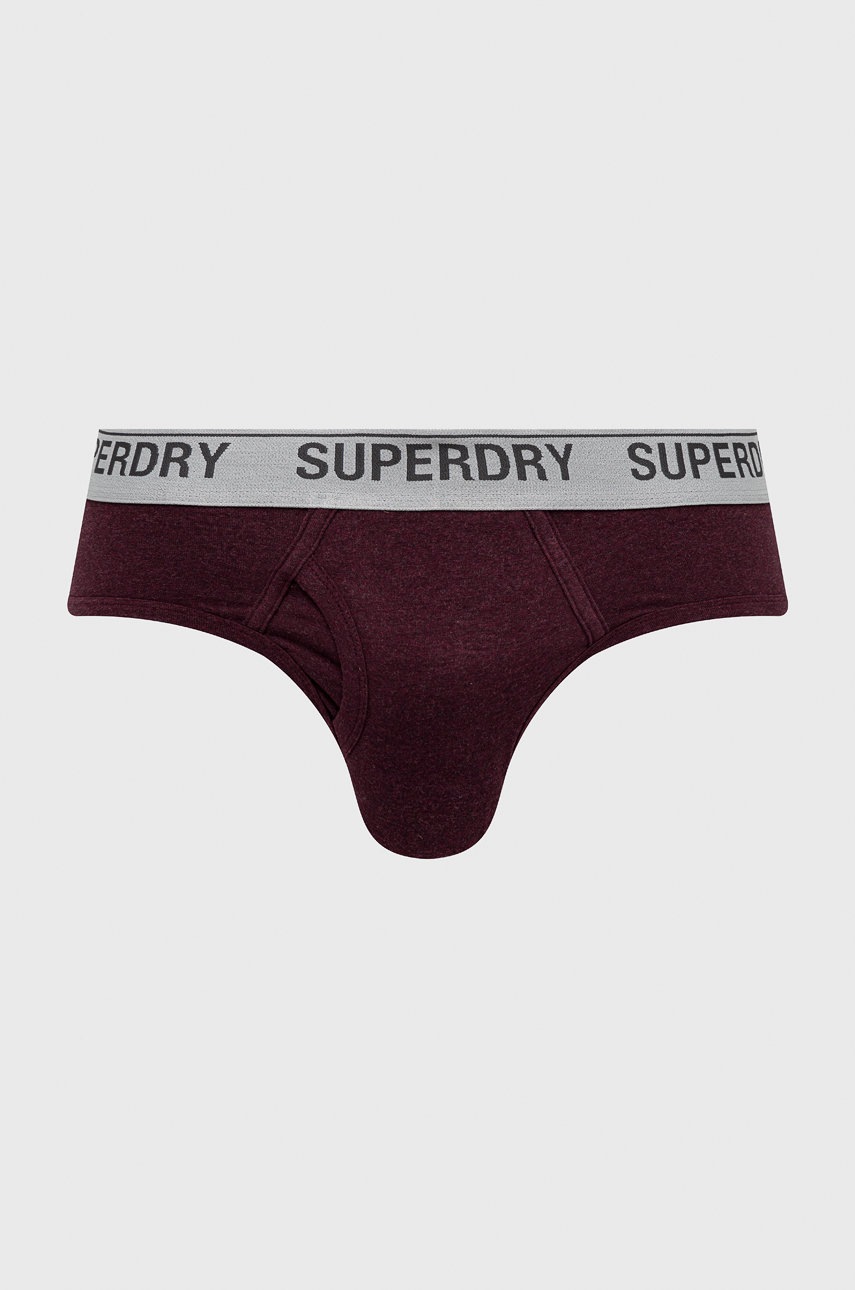 

Слипы Superdry мужские цвет бордовый