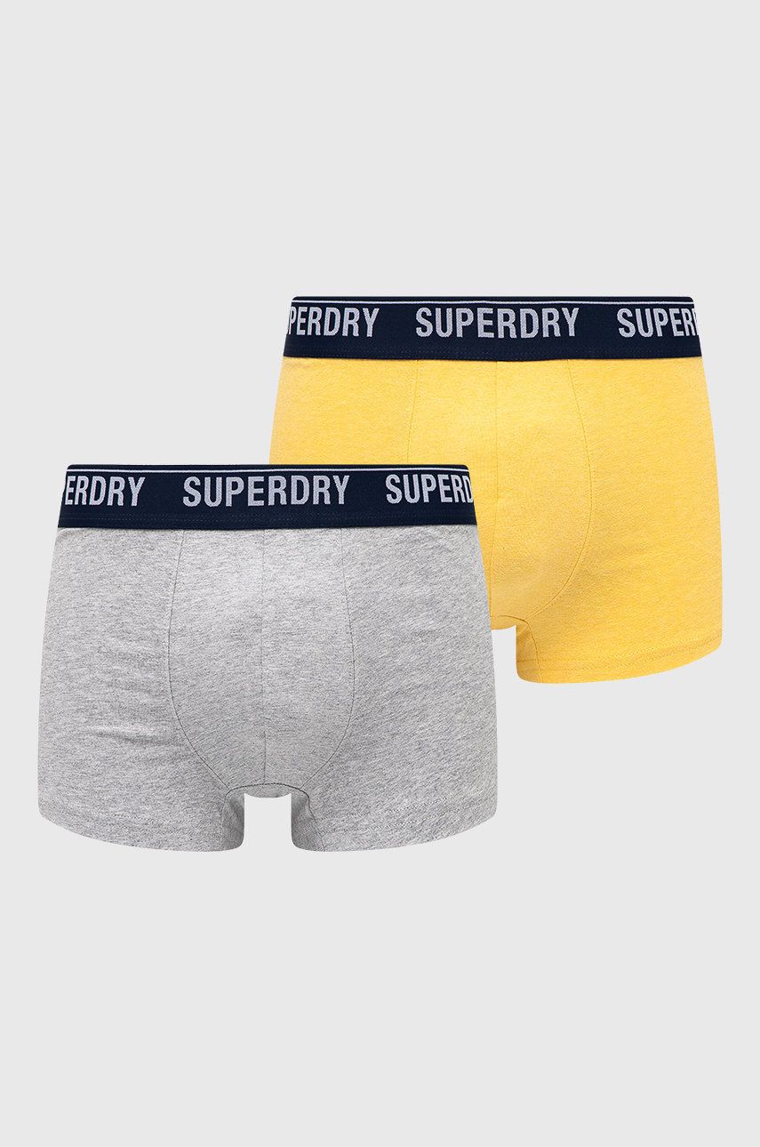 Superdry bokserki (2-pack) męskie kolor żółty