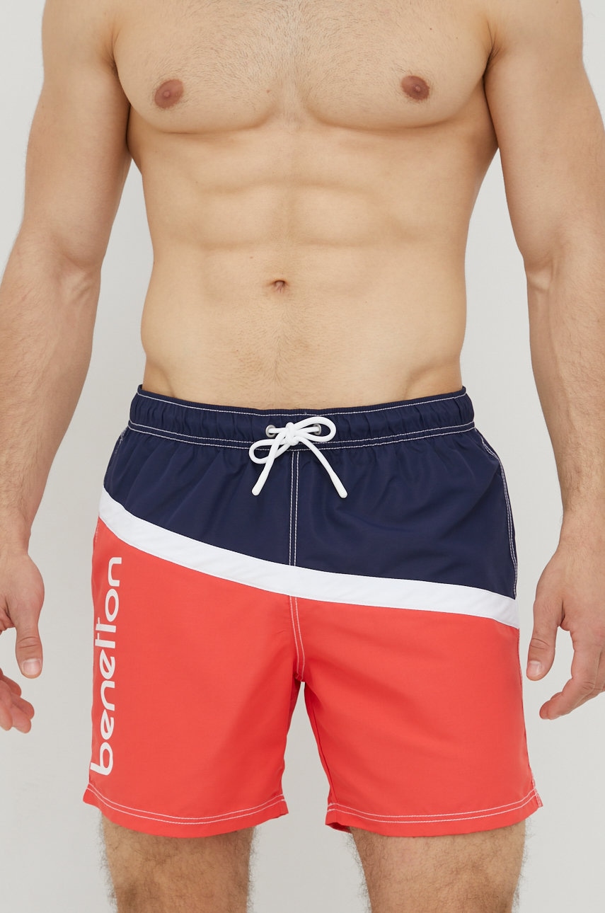United Colors of Benetton pantaloni scurti de baie culoarea rosu United Colors of Benetton pantaloni scurti de baie culoarea rosu answear.ro