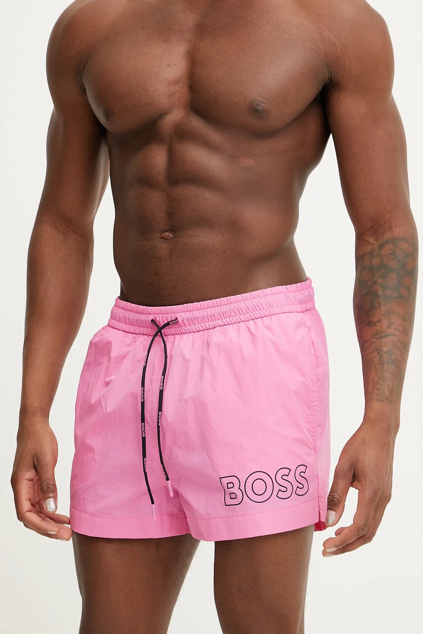 BOSS pantaloni scurti de baie culoarea roz