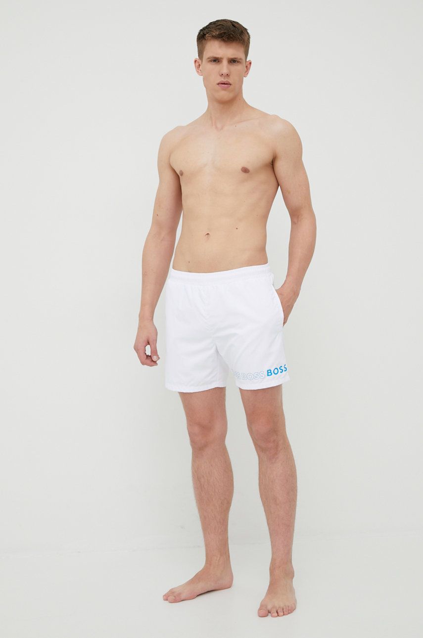 BOSS pantaloni scurti de baie culoarea alb Bărbaţi 2023-09-25