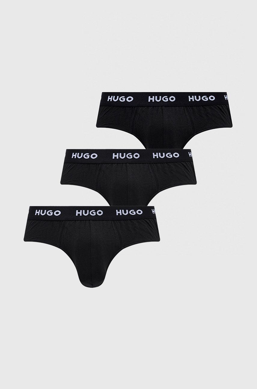 Levně Spodní prádlo HUGO (3-pack) pánské, černá barva, 50469763