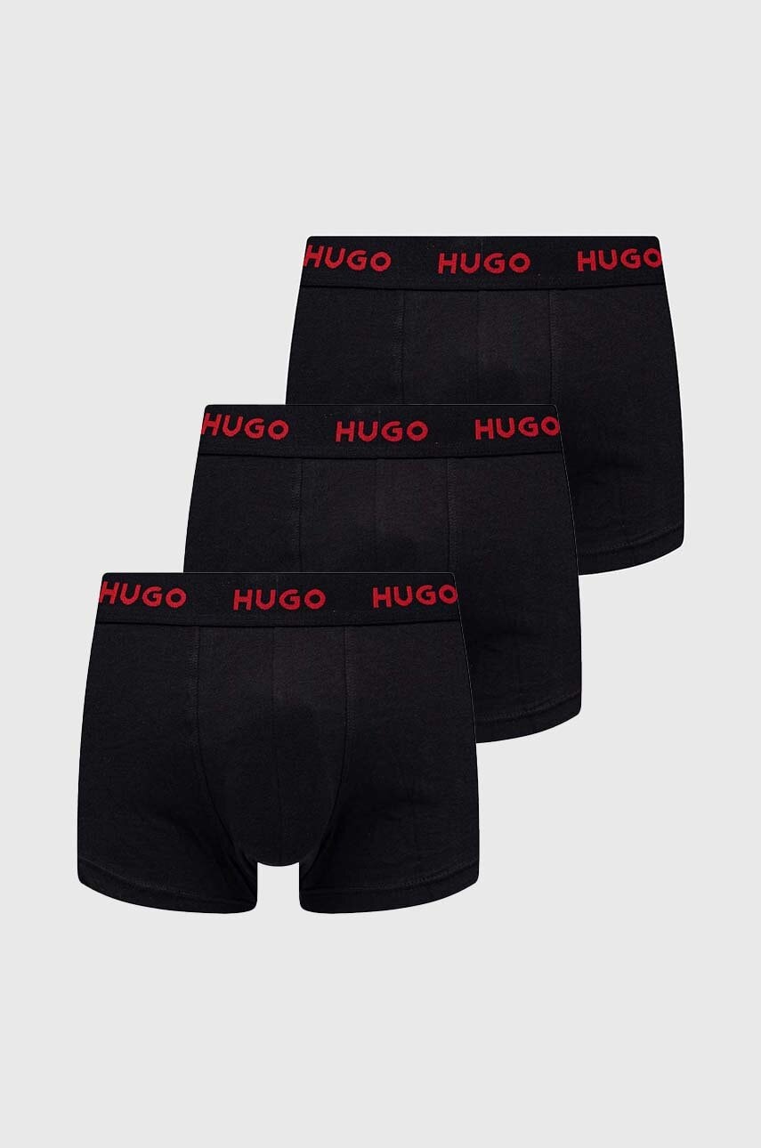 HUGO boxeri 3-pack bărbați, culoarea negru 50469766