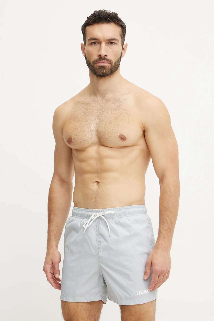 HUGO pantaloni scurti de baie culoarea gri
