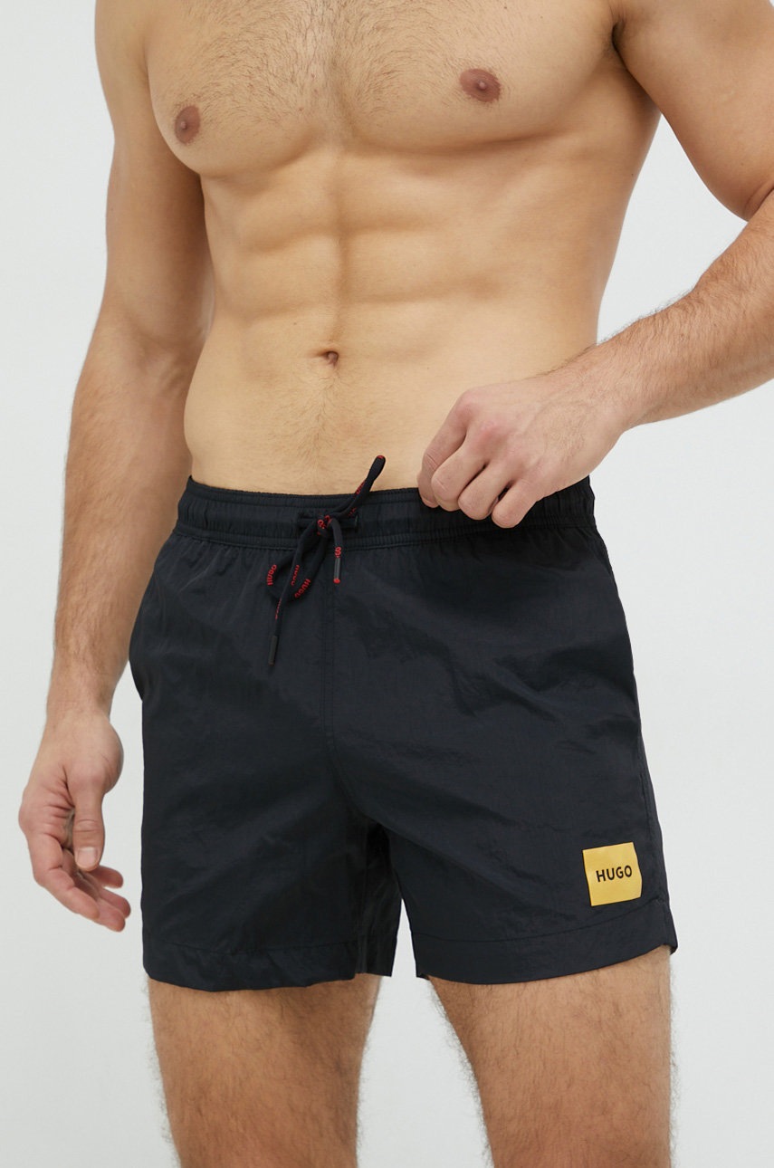 HUGO pantaloni scurti de baie culoarea negru