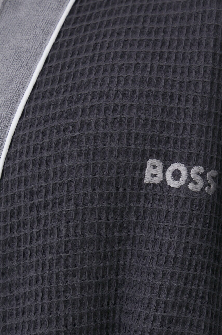 

Хлопковый халат Boss цвет серый