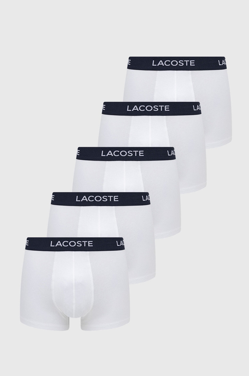 Lacoste boxeri (5-pack) barbati, culoarea alb