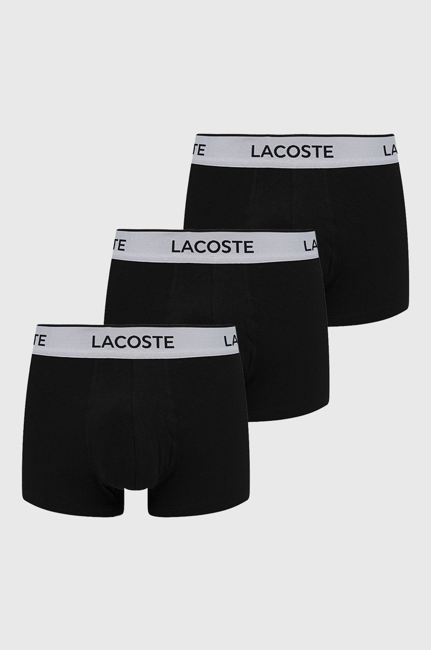 Lacoste boxeri (3-pack) barbati, culoarea negru