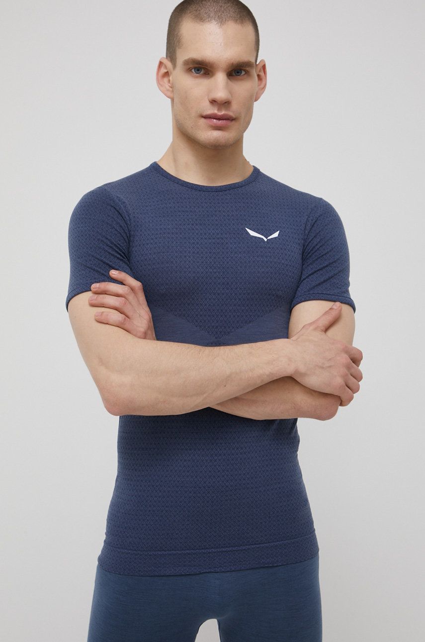 Funkční tričko Salewa Zebru tmavomodrá barva - námořnická modř -  36% Polyamid