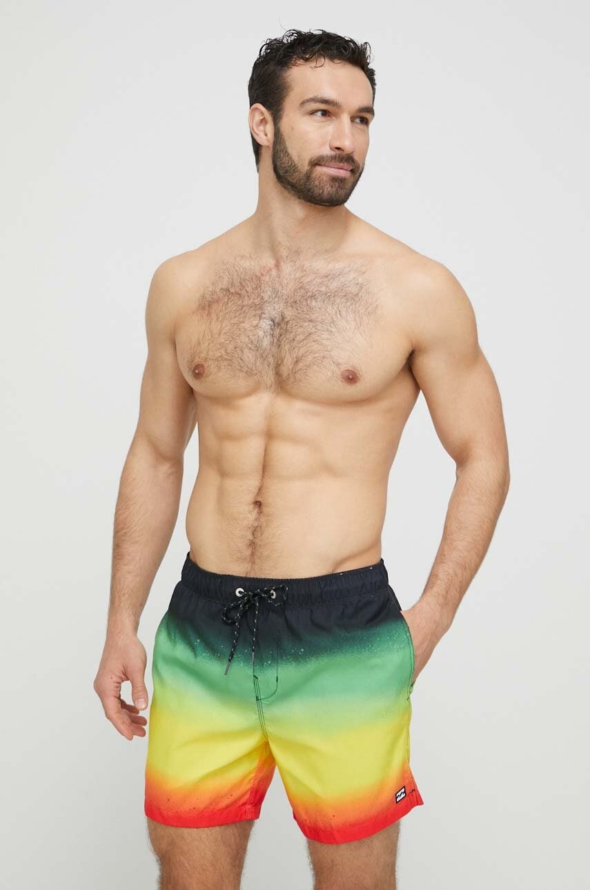 Billabong pantaloni scurti de baie culoarea rosu