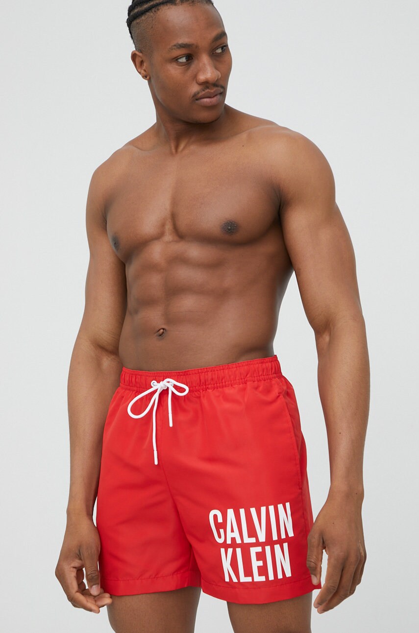 

Плувни шорти Calvin Klein в червено, Червен