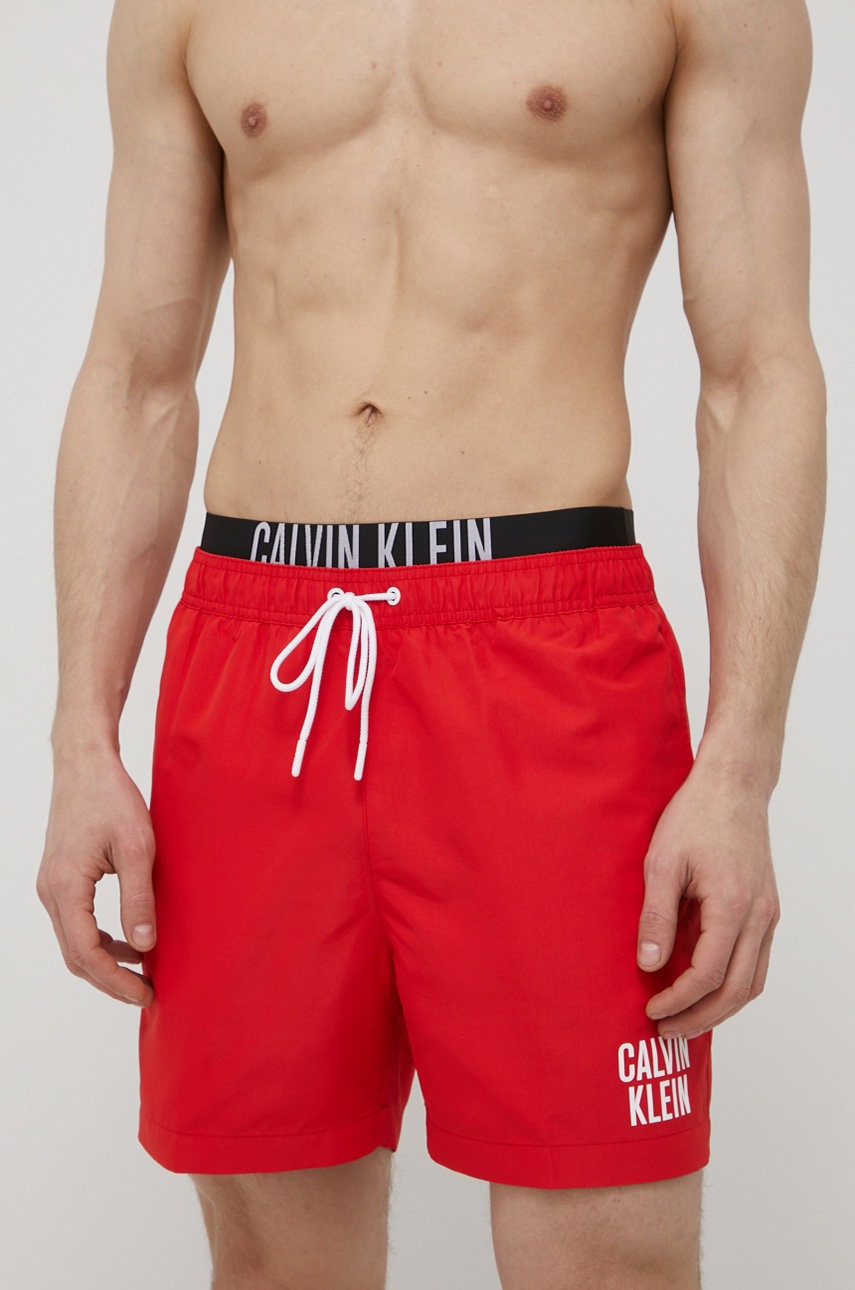 

Плувни шорти Calvin Klein в червено, Червен