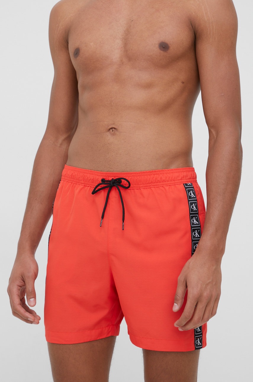 

Плувни шорти Calvin Klein в червено, Червен