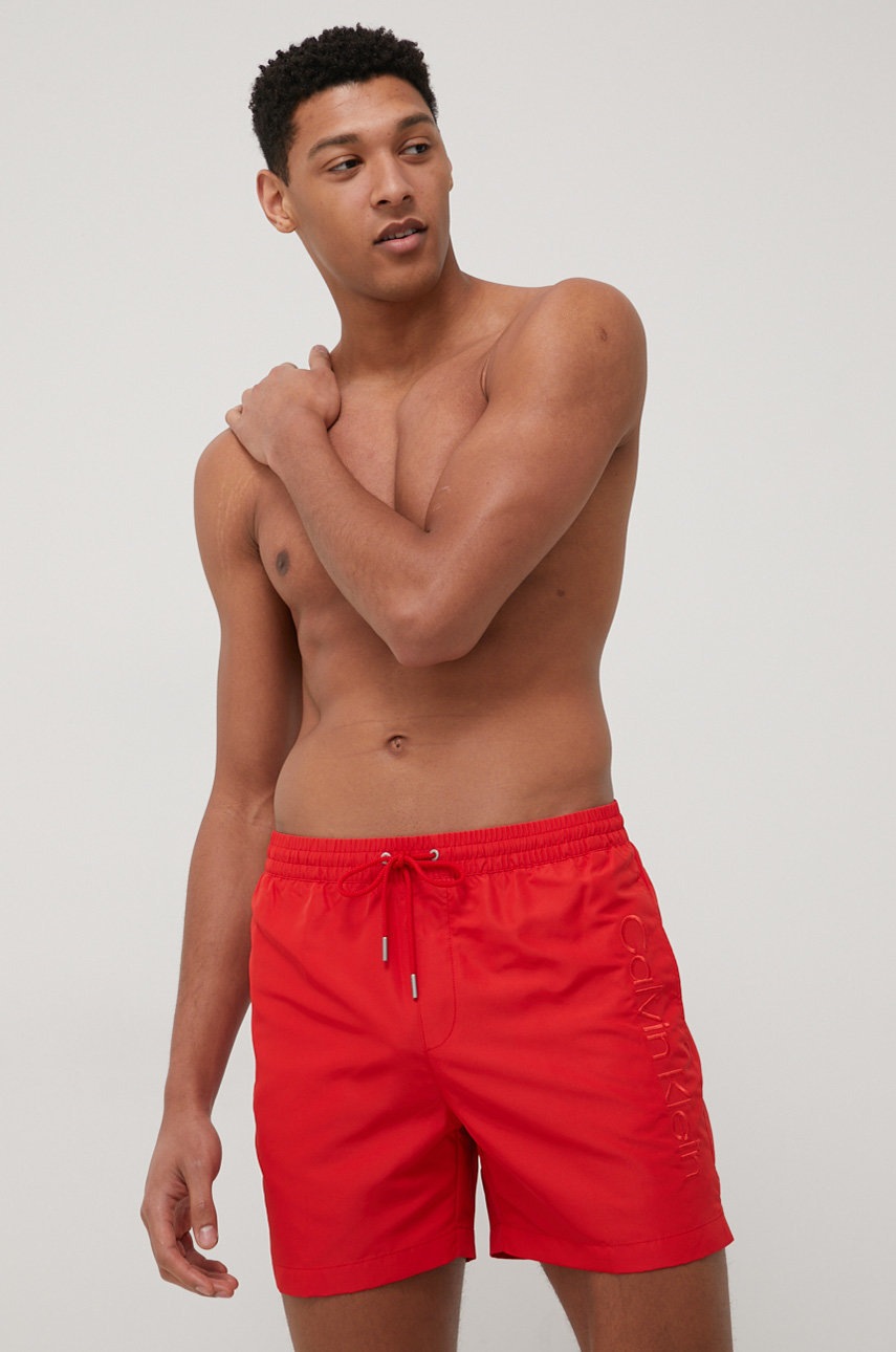 

Плувни шорти Calvin Klein в червено, Червен