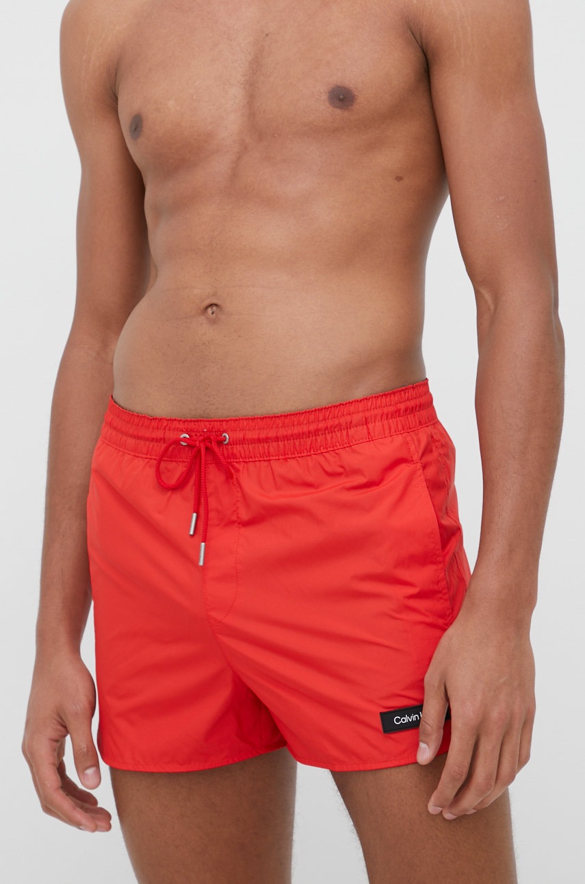 

Плувни шорти Calvin Klein в червено, Червен