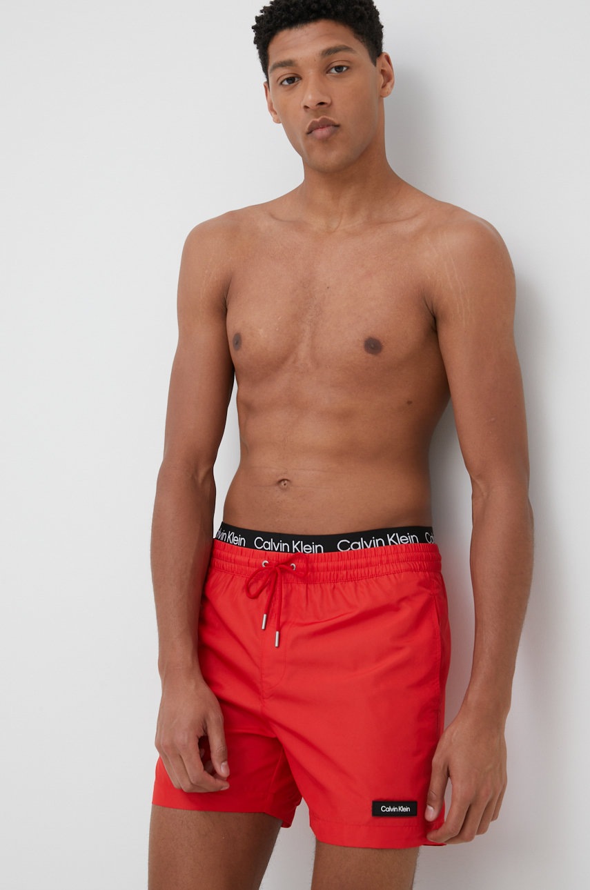 

Плувни шорти Calvin Klein в червено, Червен