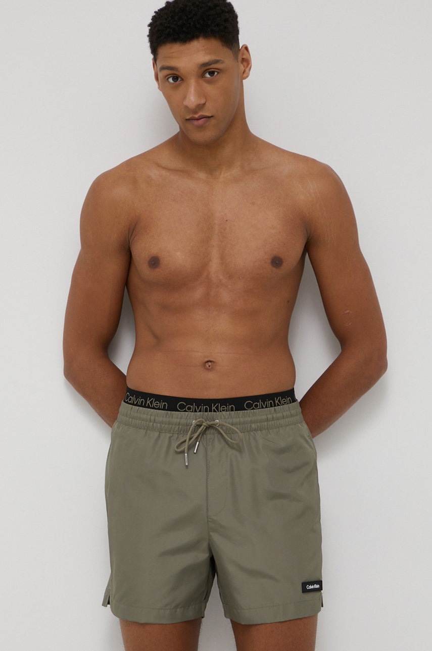 

Плувни шорти Calvin Klein в зелено, Зелен
