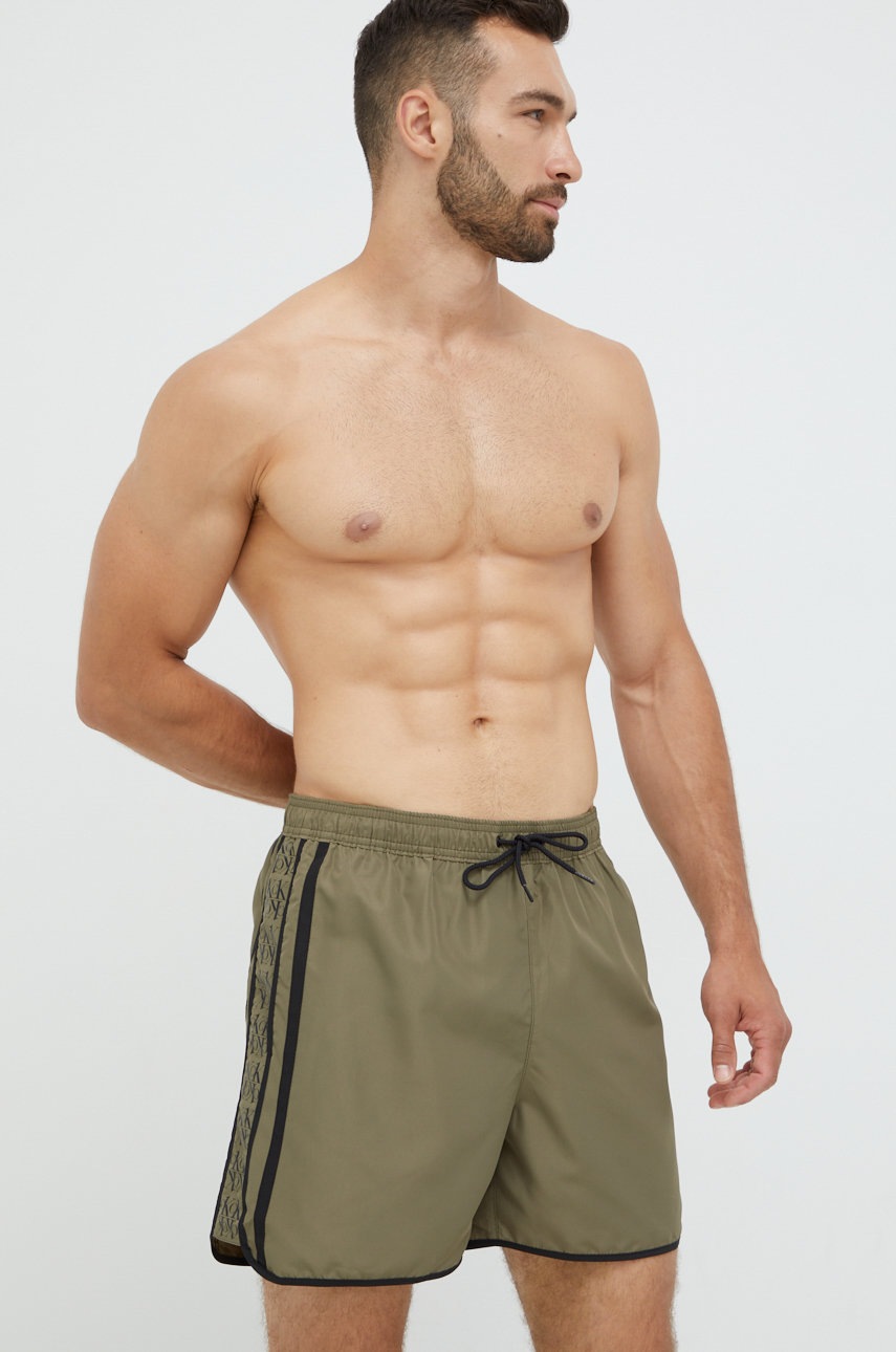 

Плувни шорти Calvin Klein в зелено, Зелен