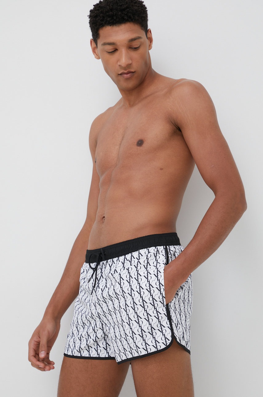 

Плувни шорти Calvin Klein в бяло, Бял