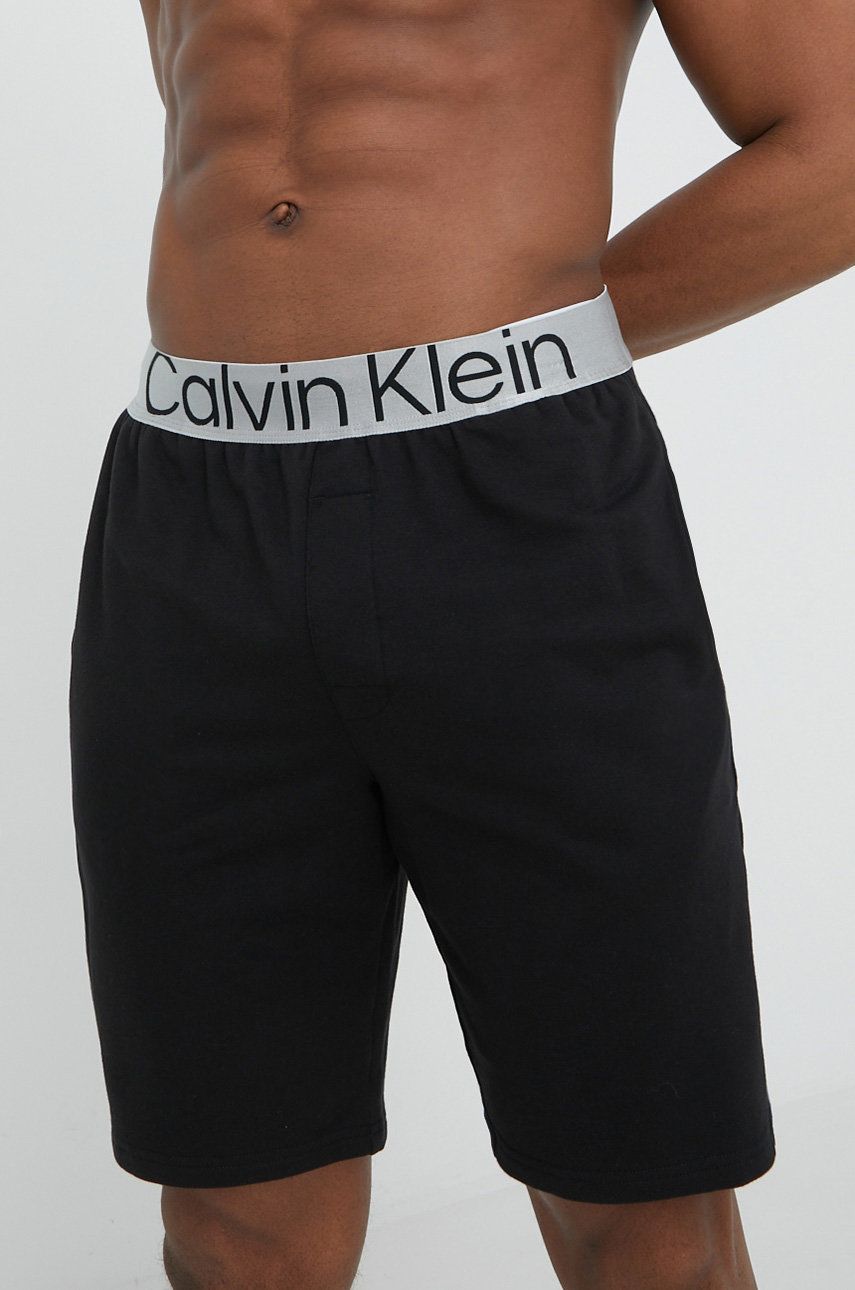 Calvin Klein Underwear szorty piżamowe męskie kolor czarny gładka