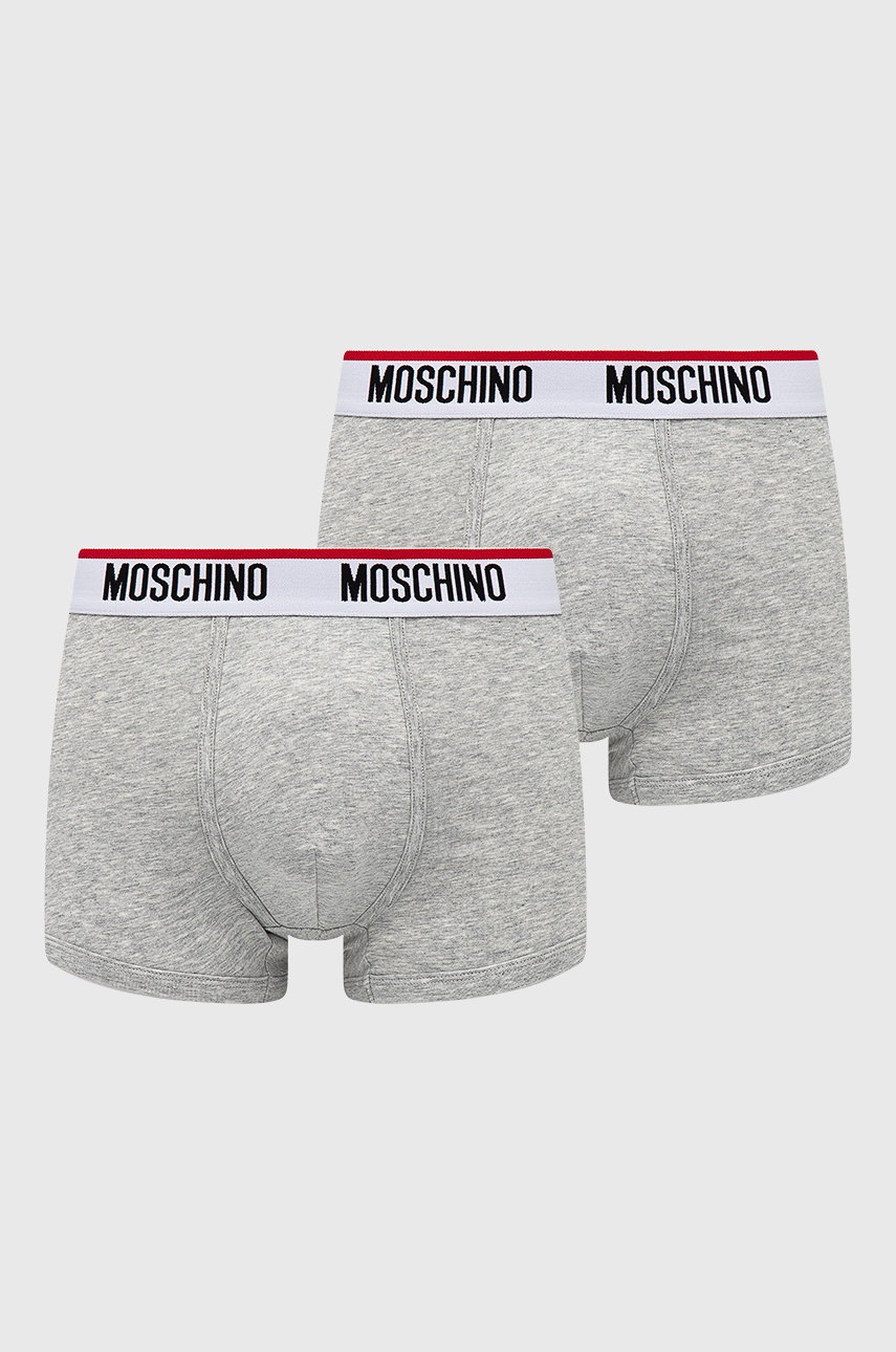 

Боксерки Moschino Underwear (2 чифта) мъжки в сиво, Сив