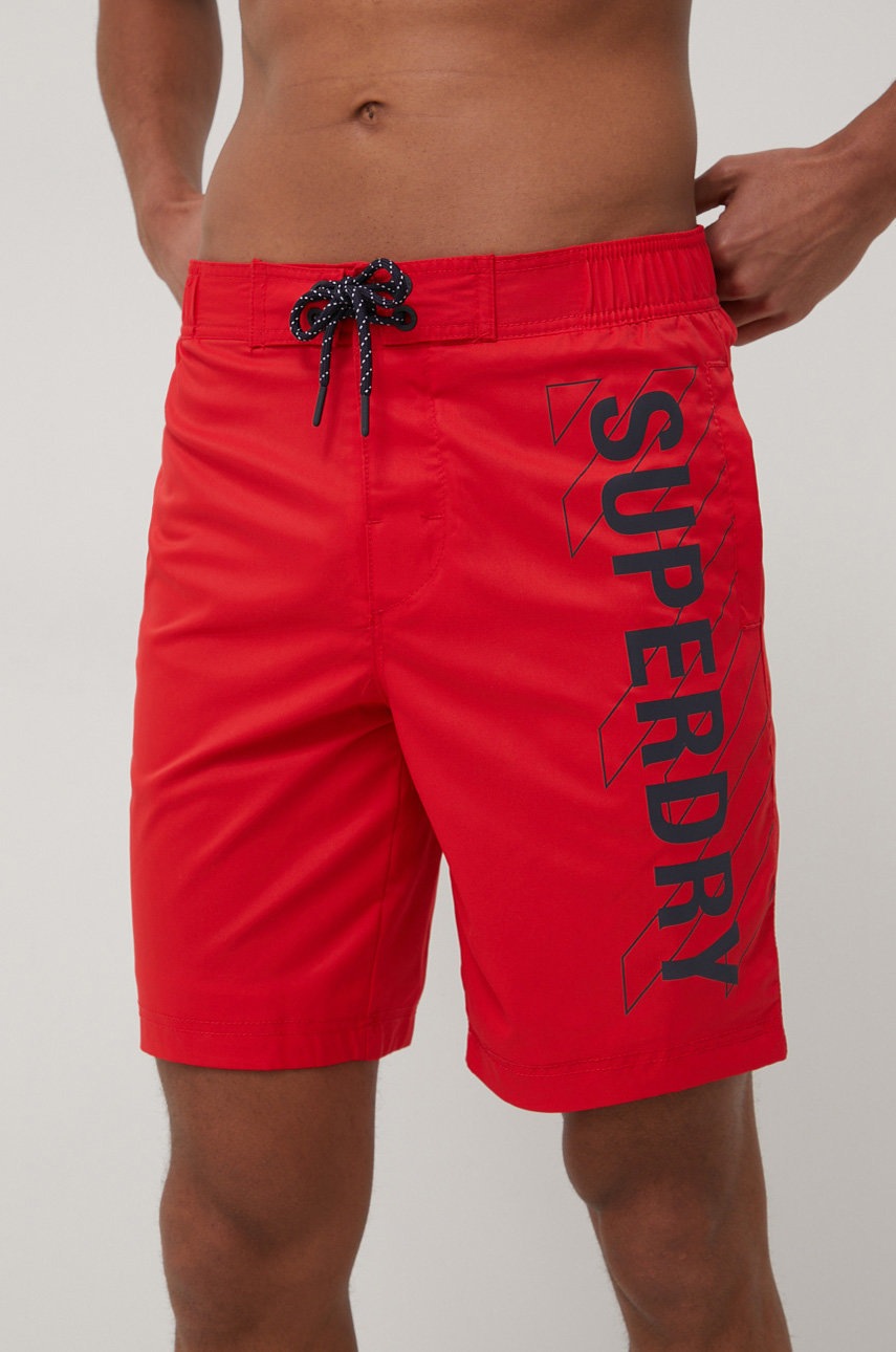 

Купальні шорти Superdry колір червоний