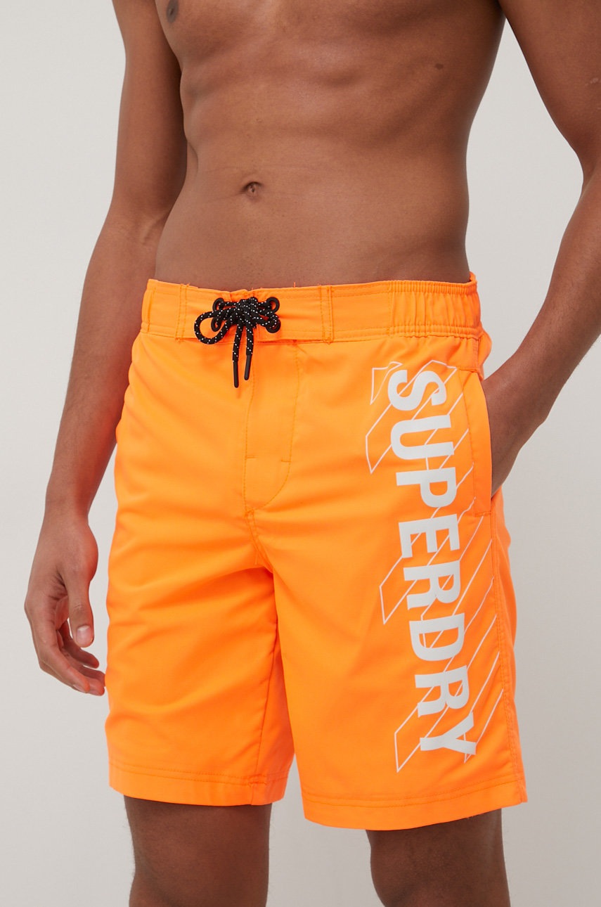 

Купальні шорти Superdry колір помаранчевий