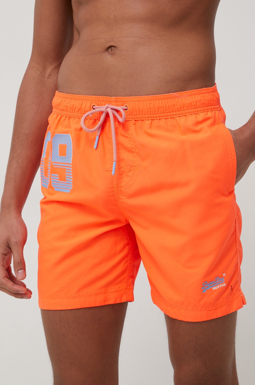 

Купальні шорти Superdry колір помаранчевий