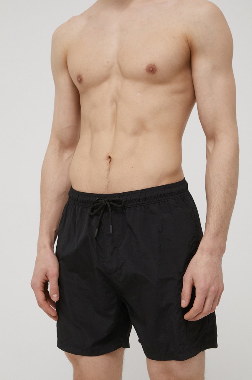 Brave soul pantaloni scurti de baie culoarea negru
