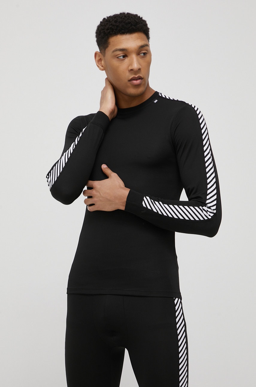 Helly Hansen longsleeve funcțional culoarea negru