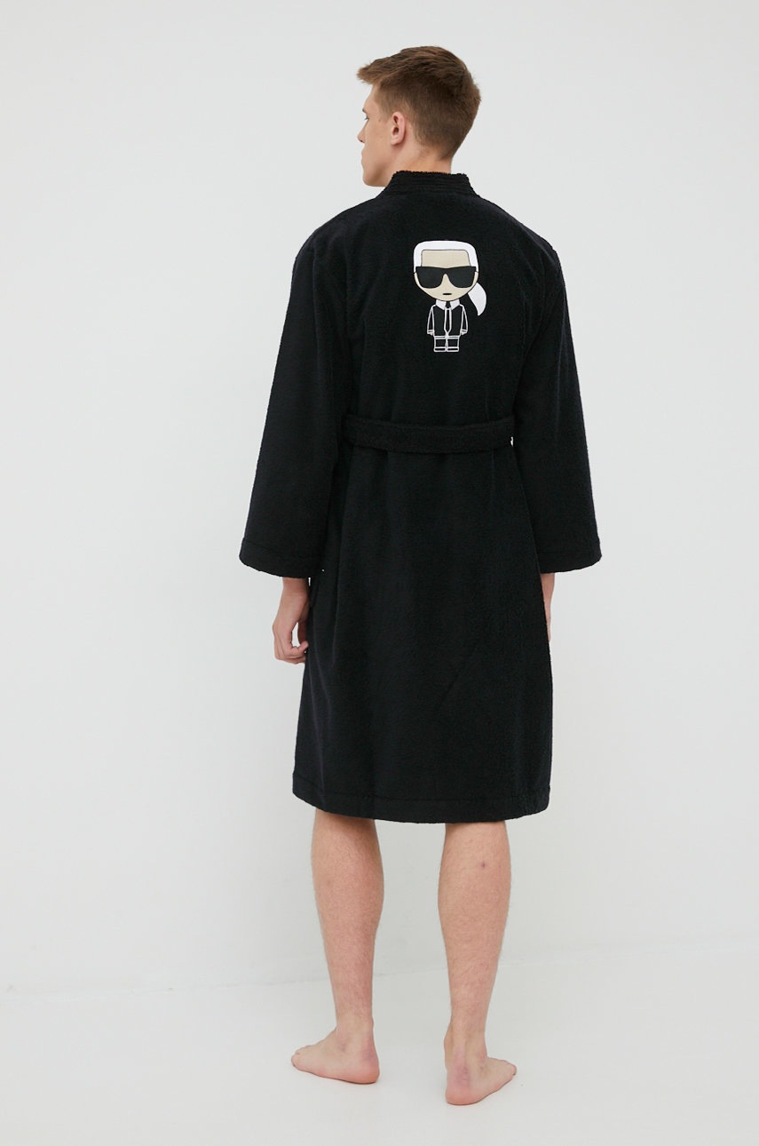 

Халат Karl Lagerfeld колір чорний